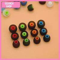 SQXRCH SHOP 12pcs 3.8mm สีสัน หูฟัง อ่อนนุ่ม ยาง หูฟัง แผ่นรองหูฟัง เคล็ดลับหูซิลิโคน หูฟังอินเอียร์