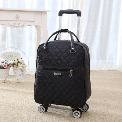 Wheeled Bag For Travel Women Travel Backpack With Wheels Trolley Bags Oxford Large Capacity Travel Rolling Luggage Suitcase Bag