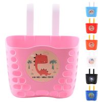 Cute Children Bike Basket Front Bag Hanging Basket Plastic Bike Bicycle Shopping Holder Bag For Children Kids Bike Accessories