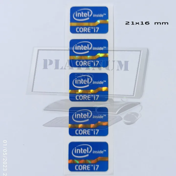 Sticker Stiker Logo intel Core i7 Gen 2 Gen 3 Original | Lazada Indonesia