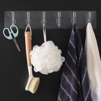 Row Hooks for Organizer Transparent Adhesive Door Wall Hanger Holder Heavy Load