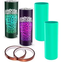 2-Pack Reusable Silicone Wrap for 20Oz Sublimation Skinny Tumblers, for Full Wraps Skinny Straight Tumbler Temperature