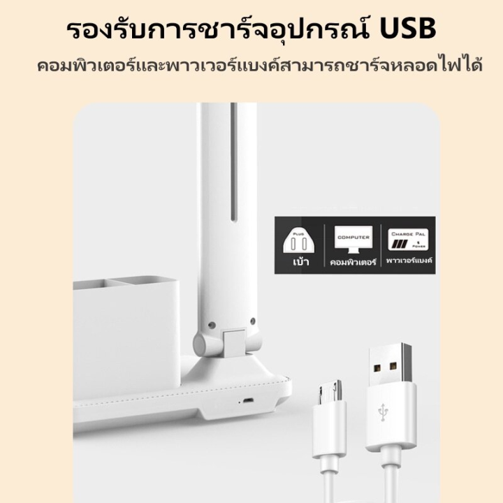 smilewil-โคมไฟตั้งโต๊ะสองหัว-โคมไฟตั้งโต๊ะไร้สาย-touch-dimming-3-สีส-โคมไฟตั้งโต๊ะ-led-สมาร์ทดิสเพลย์