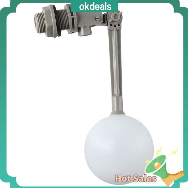 OKDEALS 1Pc Grey 3/4'' Water Float Valve Plastic Float Ball Valve with