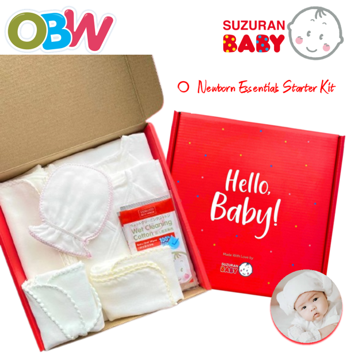 Suzuran Baby Newborn Essentials Starter Kit Gauze Undershirt Baby