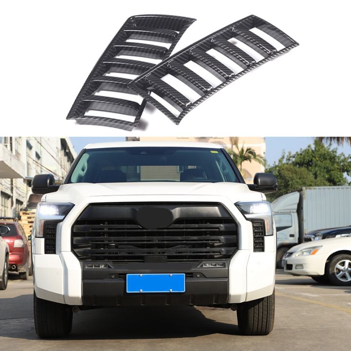 car-carbon-fiber-black-abs-front-bumper-intake-grill-decoration-cover-trim-stickers-for-toyota-tundra-2022-2023-parts