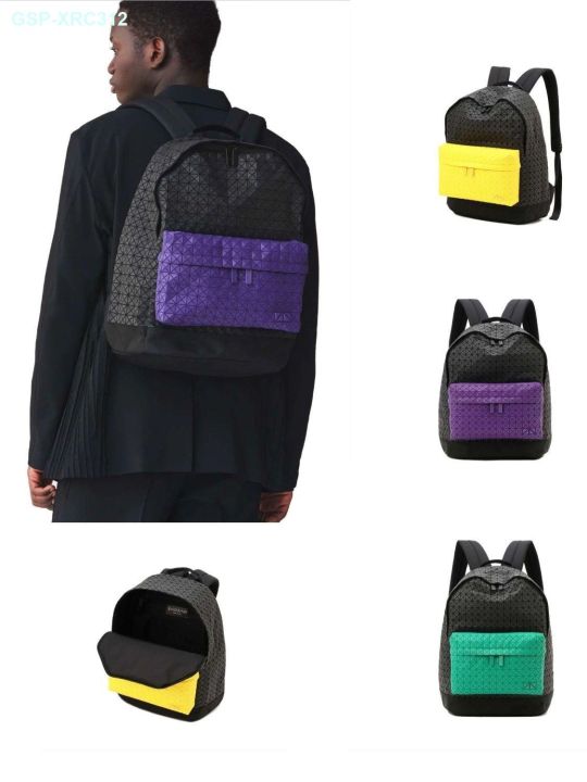 issey-miyake-handsome-new-shoulder-bag-rhombic-schoolbag-fashion-all-match-explosive-style-miyake-same-style-commuting-dirt-resistant-trendy-backpack-for-men-and-women