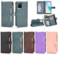 [COD] Suitable for vivo Y33S mobile phone leather case VIVO Y21/Y21S pair of suction card diagonal bag lanyard zipper