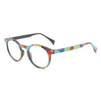 Women Round 2021 Glasses Frames Men Colorful Vintage Fashion Optical Eyeglass Frame TR90 Eyewear Rainbow Prescription Eyewear