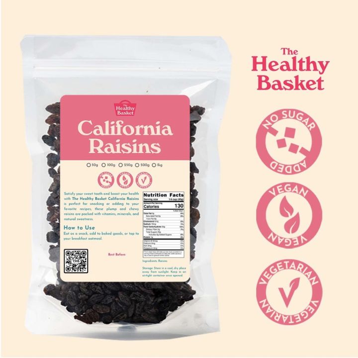 Healthy Basket California Raisins (250g 500g 1kg) | Lazada PH
