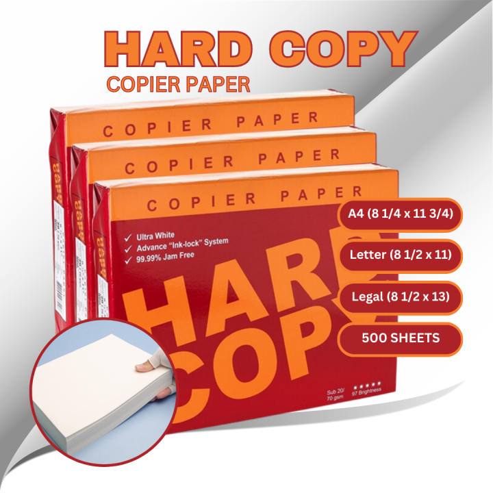 BBB Hard Copy Bond Paper/ Copy Paper / 70gsm / Short / A4 / Long
