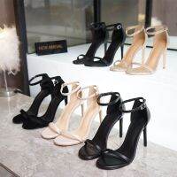 Fashionable One-Line Buckle Sandals 2023 New Heels Stiletto Womens Shoes