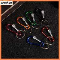 WENKEN 5pcs 59มม. คาราบิเนอร์กีฬากลางแจ้ง หลายสี อะลูมิเนียมอัลลอยด์ พร้อมตัวล็อค ที่มีคุณภาพสูง ปุ่มปีนเขา เครื่องมือกลางแจ้งสำหรับกิจกรรมกลางแจ้ง