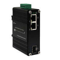 [COD]Mini Industrial 2 Port Gigabit Media Converter Outdoor Din Rail Mount ชุบแข็งด้วยพอร์ต100Base-FX หรือ1000Base-FX SFP