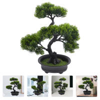 Mlinstudio ต้นสนเทียม Bonsai เครื่องประดับในร่มตกแต่งพืชปลอมตกแต่งเครื่องประดับบอนไซปลอม