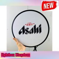 asahi ป้ายเบียร์ ป้ายหน้าร้าน ป้ายไฟled ตู้ไฟ กล่องไฟสำเร็จรูป ป้ายเบียร์ ป้ายเบียร์asahi เบียร์ฮาซาฮี ป้ายโลโก้เบียร์ ป้ายทรงกลม ขนาด 30cm 40cm