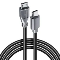 USB C Type C ตัวผู้เป็นไมโคร USB USB ซิงค์สายตัวผู้สายข้อมูลชาร์จ OTG ได้สายไฟสำหรับ Huawei โทรศัพท์แท็บเล็ตพีซีทนทาน