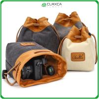 CLMXCA อุปกรณ์เสริมหลายกล้องอเนกประสงค์กระเป๋ากล้อง DSLR Pouch Serut กระเป๋ากล้องกระเป๋าใส่เลนส์