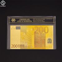 ธนบัตรยูโร200เงินกระดาษเงินโลกใบเล็กบันทึกสกุลเงินในประเทศถุงพลาสติกแบบบาง