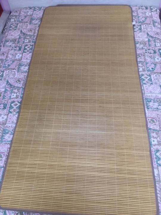 Banig Carbonized Bamboo Mat Durable Cooling Mat Single Bed 35"x75inch