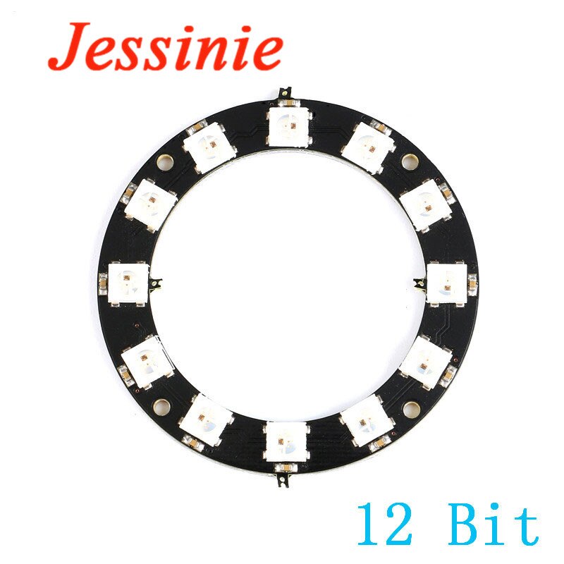 7/8/12/16/24Bit WS2812 5050 RGB LED Ring Lamp Light with Integrated Driver 