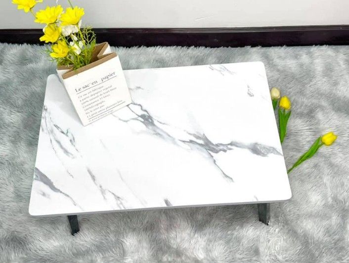 ขายtableโต๊ะพับญี่ปุ่นลายหินอ่อนขาวขนาด40x60cmโต๊ะทำงาน