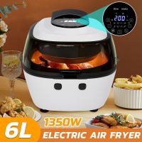 6L Air Fryer Healthy Cooker Low Fat Oil Free Kitchen Oven Timer 1350W Smart Touch Screen Electric Fryer Kitchen Cooking