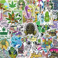 Funny Characters Leaves Weed Smoking Stickers for Laptop Motorcycle Skateboard Waterproof Cool Kids Sticker Decals