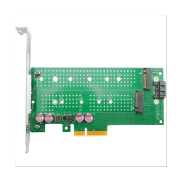 PCIE4.0 Expansion Card PCIE4.0 X4 to M.2 NVMe+NGFF SATA SSD Solid State