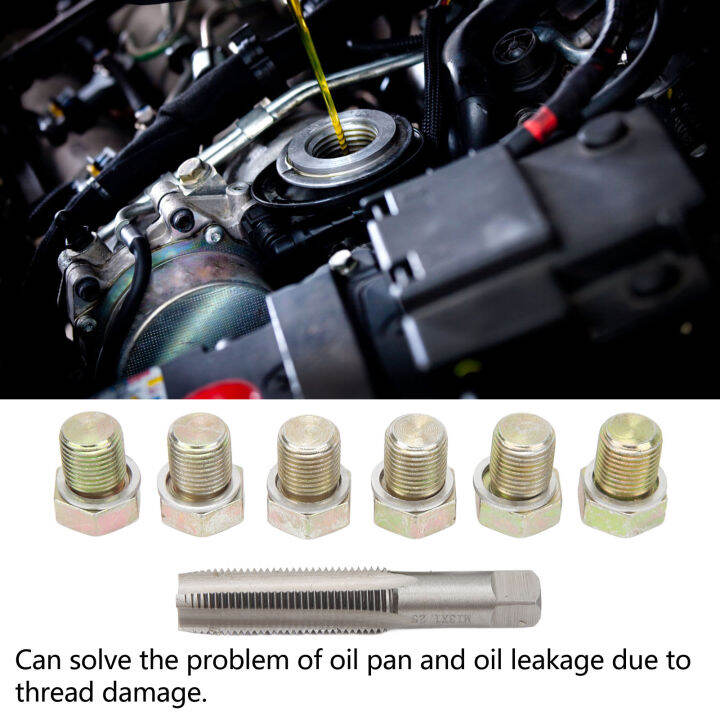 Oil Pan Screws Rethread Tool Durable Oil Drain Plug Thread Repair Kit