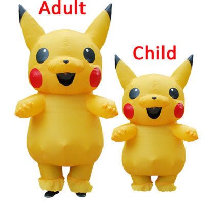 Inflatable Pokemon Pikachu Costume Kids Suit Party Fantastic Cosplay Funny Dress Outfit