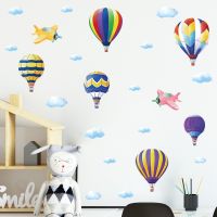 【HOT】 air balloon stickers childrens room bedroom wall decoration baby cartoon self-adhesive MG9022