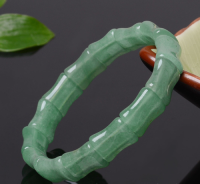 กำไลข้อมือโซ่มือหยกด้วยมือจาก Dongling Jade Pai Bamboo Pai