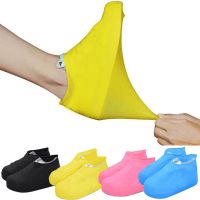 Outdoor latex shoe cover rainy day waterproof thickening non-slip wear foot cover Rain Boots