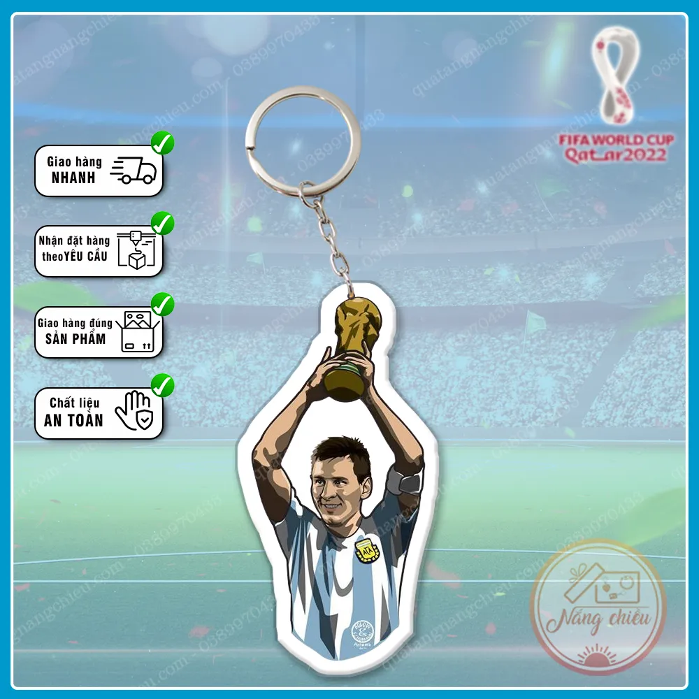 Móc khóa Messi Chibi là một món đồ chơi siêu đáng yêu dành cho các fan của cầu thủ huyền thoại Lionel Messi. Với những thiết kế đáng yêu và sáng tạo, móc khóa Messi Chibi sẽ giúp bạn trang trí chìa khóa hay balo của mình một cách độc đáo và cá tính. Hãy sở hữu ngay móc khóa Messi Chibi để tạo điểm nhấn cho phong cách của bạn!