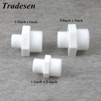 ✴✟✽ 1/2 1 Male Thread PVC Pipe Nipple Reducing Connector Aquarium Fish Tank Joint Fittings Hydroponic Planting Frame Joint Parts