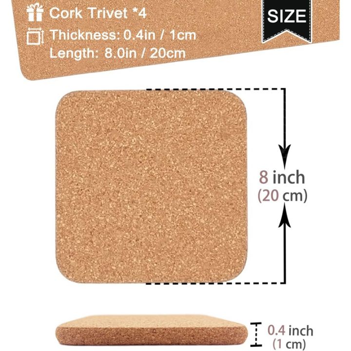 high-density-thick-square-cork-pad-cork-coaster-for-hot-dishes-8-inch-heat-resistant