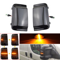 2PCS ไฟเลี้ยว LED แบบไดนามิกกระจกมองข้าง Blinker สำหรับ Peugeot er Fiat Ducato Citroen Relay Jumper RAM PROMASTER 06-19