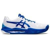 Asics Gel-Resolution 8  White/Tuna Blue Mens Tennis Shoes รองเท้าเทนนิสผู้ชายแบรนด์แท้