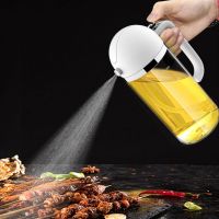 ☇◘✠ 500ml 2 In 1 Olive Oil Sprayers Cooking Oil Bottle Dispenser Kitchen Spray Oiler For Kitchen Salad BBQ Kitchen Accessories