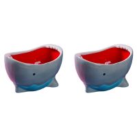 2X Cute Attack Bowl Cereal Candy Bowl Ceramic Bowl Cartoon Fruit Food Snack Storage Box Bowl for Household