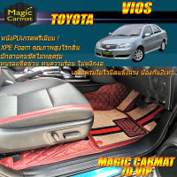 Toyota Vios 2005-2007 Set B (เฉพาะห้องโดยสาร2แถว) พรมรถยนต์ Toyota Vios พรมไวนิล 7D VIP Magic Carmat