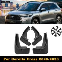 แผ่นบังโคลนสำหรับ Toyota Corolla Cross 2020 2021 2022 2023แผ่นกันกระเซ็นที่ปัดโคลนแผ่นบังโคลนรถบังโคลนหน้าหลังอุปกรณ์เสริมรถยนต์