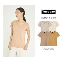 Yuedpao แท้100% ไม่ย้วย ไม่หด ไม่ต้องรีด ผ้านุ่มใส่สบายมาก เสื้อยืดเปล่า เสื้อยืดสีพื้น เสื้อยืดคอกลมผู้หญิง_Set 4สี