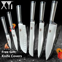 XYj Stainless Steel Kitchen Set Fruit Paring Utility Santoku Chef Slicing Bread Japanese Cuffee Accessories Set