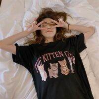 ? cat tshirt ?พร้อมสำหรับการจัดส่ง เสื้อยืด Oversize ผ้าCotton 100% แฟชั่นสไตล์เกาหลี T-Shirt โอเวอร์ไซส์ สกรีนลายสวยงาม พร้อมส่ง ❤️?ลายน่ารัก