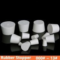 000#-13# White Rubber Stopper Bungs Laboratory Flask Tapered Tube Conical Sealing End Plug Water Pipe Exhaust Valve Stuffy Sub Bar  Wine Tools