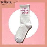 [MERVIN]?[HOT SALE]?? ถุงน่องสีชมพูสำหรับผู้หญิง, ถุงน่องลายการ์ตูนหมีน่ารักสไตล์นักศึกษาฤดูใบไม้ร่วงฤดูหนาว