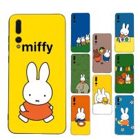 MINISO M-Miffy การ์ตูนกระต่ายน่ารักเคสโทรศัพท์สำหรับ Huawei P30 40 20 10 8 9 Lite Pro Plus Psmart2019