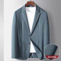 [COD] High-end mens suits 2022 spring new business casual striped suit trendy single middle-aged and young peoples jacket